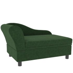 Pet Sofa Bed Couch With Storage, Pet Sofa For Cats And Small Dogs, Green (Color: Green-750x490x165 mm)