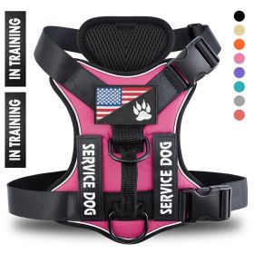 Reflective Breathable Solid Color Polyester Dog Strap (Option: Pieces of red-L)